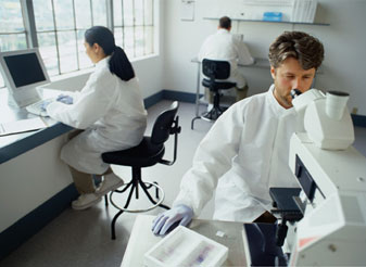 Scientists at work Scientists at work